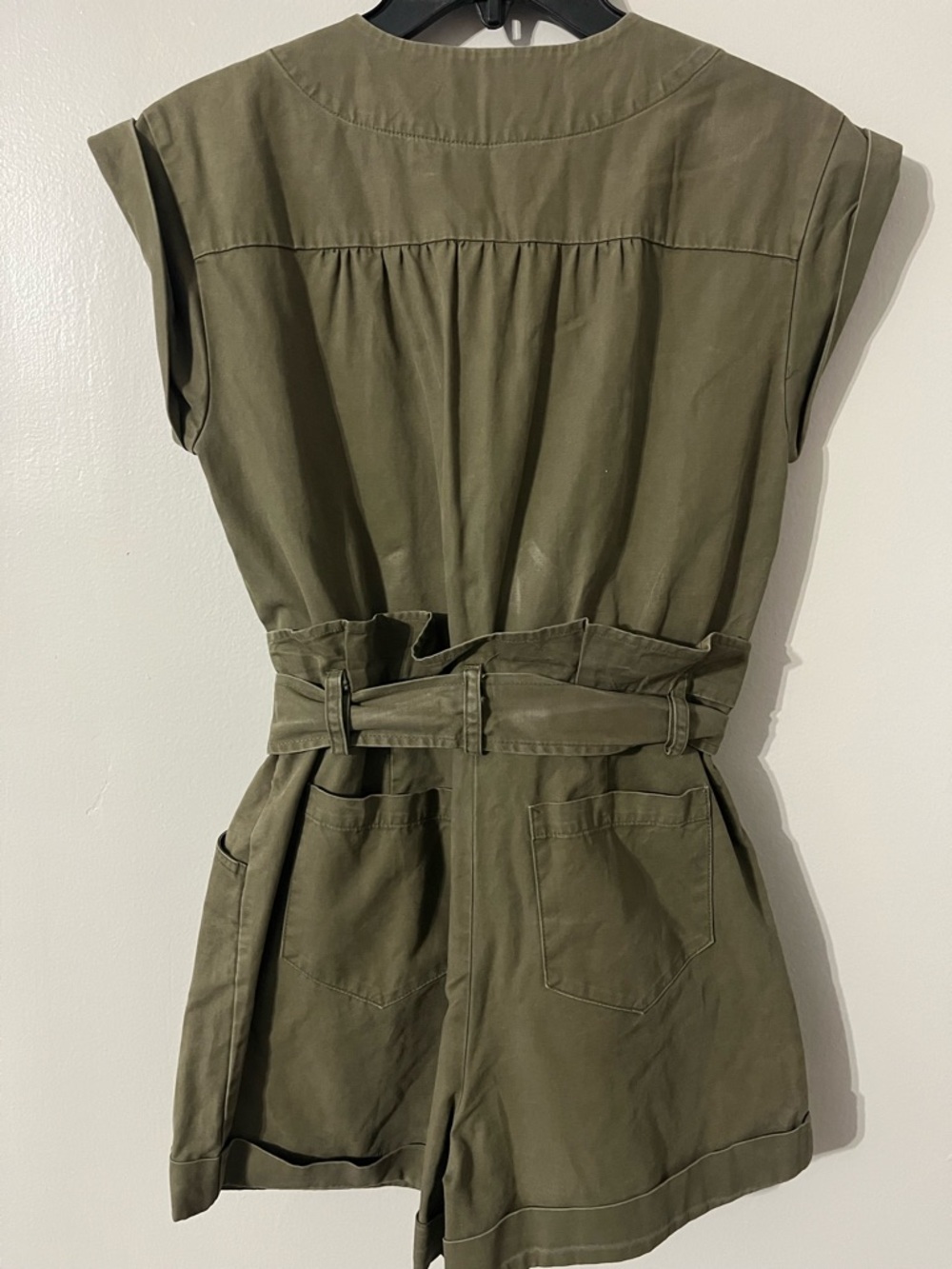 Olive Green Canvas Romper Marissa Webb Sz 2 - Picture 7 of 8